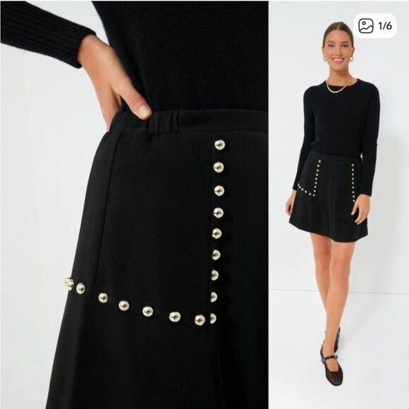 Tuckernuck Black Skirt with Pearl Details - Picture 2 of 15